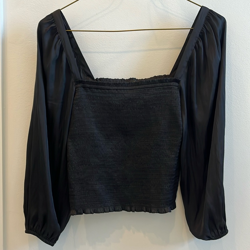 NWT J Crew smocked top